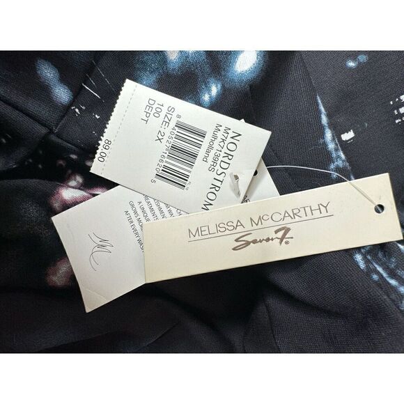 Melissa McCarthy Seven7 Tunic Top Womens Size 2X Black City Lights Zip Up NWT! - Picture 8 of 9